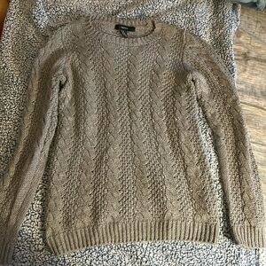 Gray Cable Knit Forever 21 Sweater Size Medium